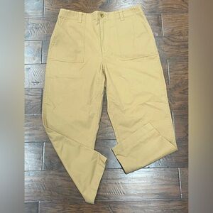 Jenni Kayne Tan Cropped Relaxed Ranger Trousers - Sz 14